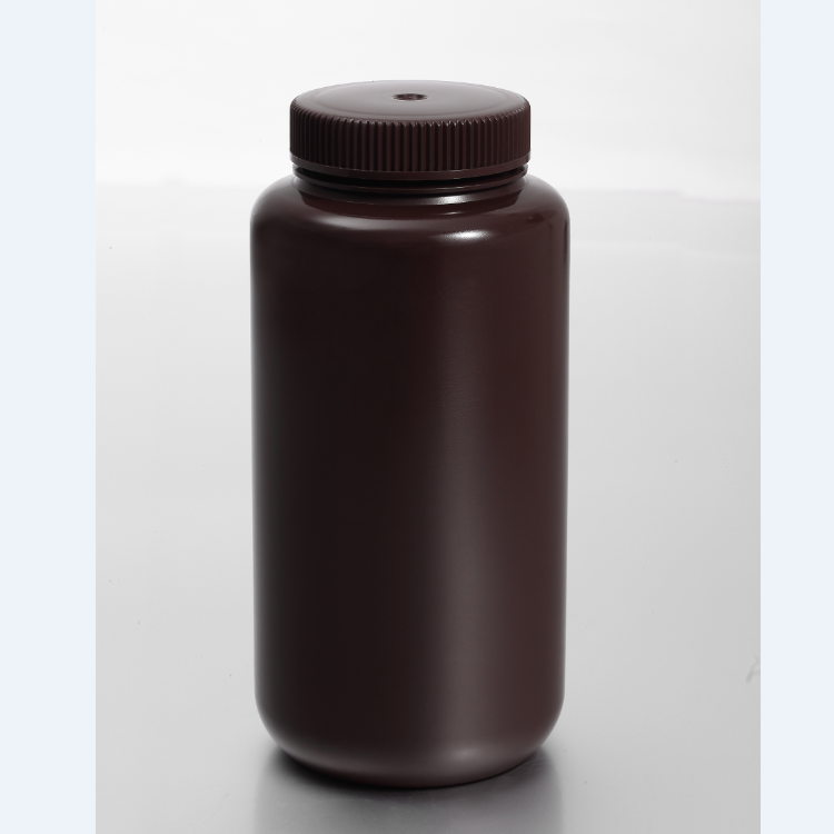 Amber 1000ML Wide-mouth Reagent Bottle
