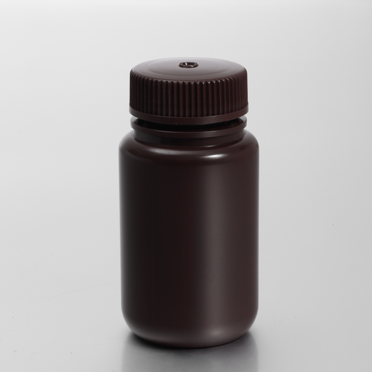 HDPE 125ML Amber Wide-mouth Reagent Bottle
