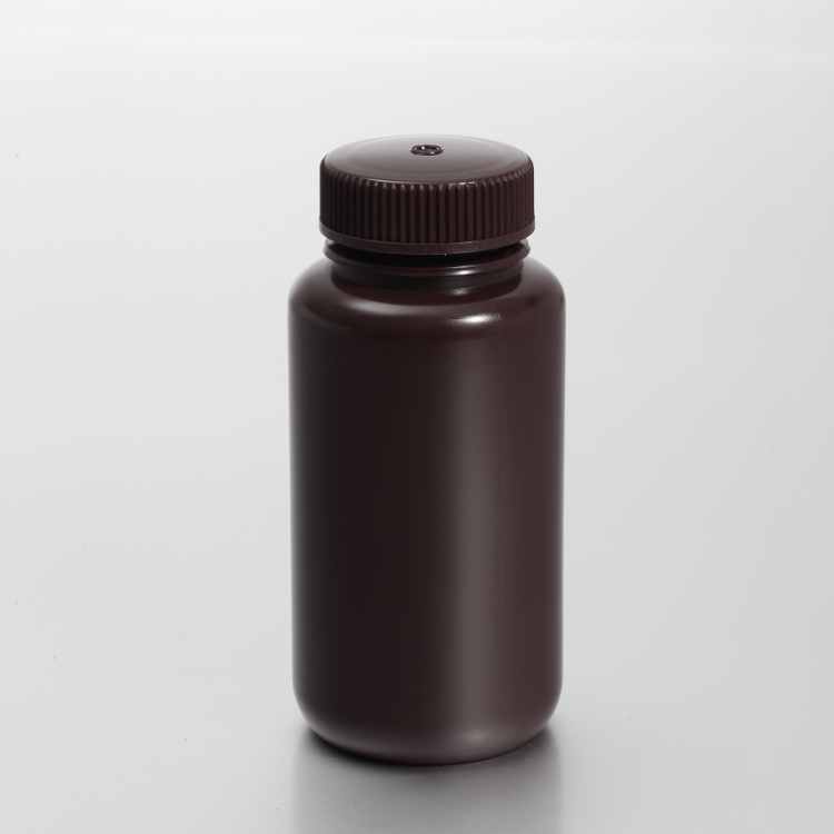 HDPE 250ML Amber Wide-mouth Reagent Bottle