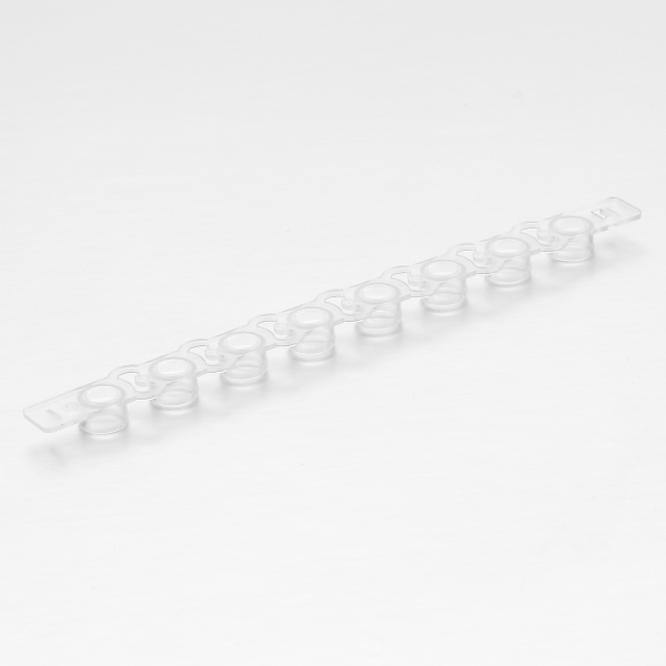 0.2ml Clear 8-Strip PCR Tubes with Flat Caps