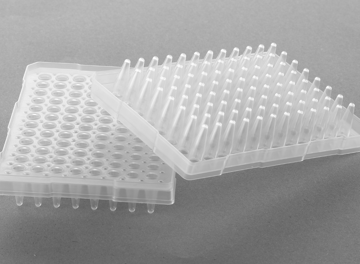 96*0.2ml PCR Plate(over-skirt)，Clear （for Applied Biosystems Q-PCR）